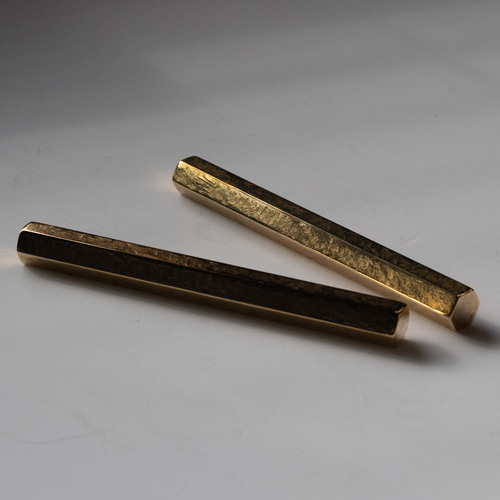 六角文鎮 真鍮無垢 金属製 ペーパーウェイト その他雑貨 yoki 通販