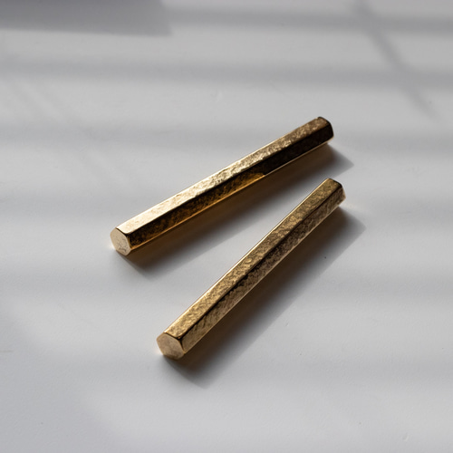 yoki 六角文鎮 真鍮無垢 金属製 ペーパーウェイト その他雑貨 yoki