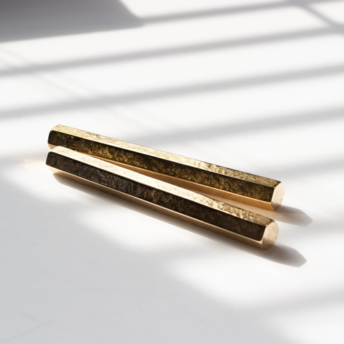 六角文鎮 真鍮無垢 金属製 ペーパーウェイト その他雑貨 yoki 通販