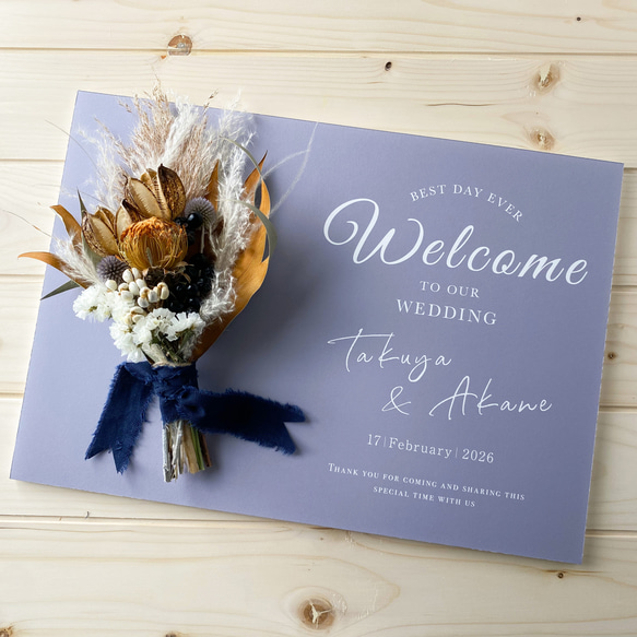 結婚式 ウェルカムボード ドライフラワー スワッグ 58 ウェルカム 