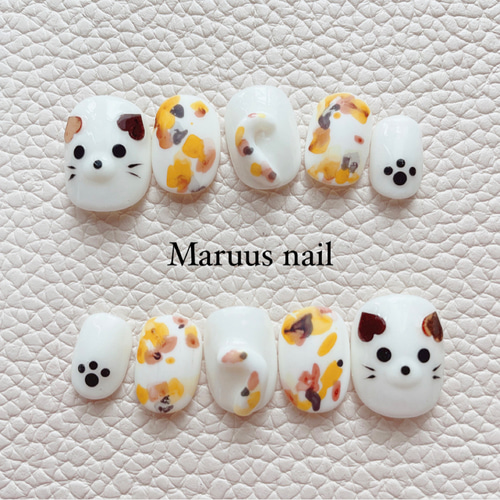 三毛猫ネイルチップ ネイルチップ（つけ爪） Maruu 通販｜Creema  