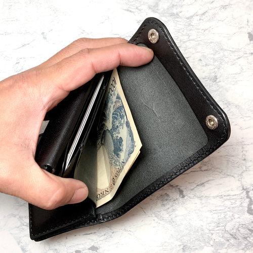 必要十分な機能派ミニ財布｜本革 三つ折り財布 栃木レザー メンズ