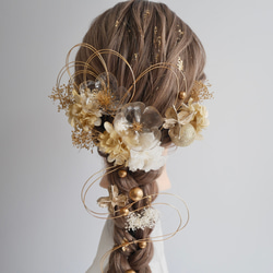 A021 クリアフラワー 髪飾り 成人式 卒業式 結婚式 前撮り 袴 色打掛