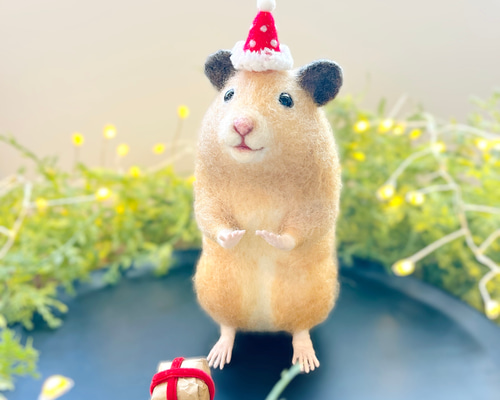 【羊毛フェルト】ハムスター★オーダー（クマちゃん） オーダー羊毛フェルト／キンクマハムスターのくまちゃん