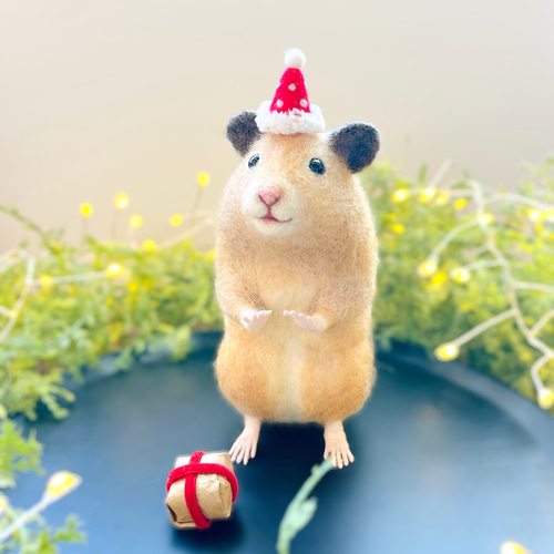 キンクマハムスター おてて前 羊毛フェルト人形 羊毛フェルト cotta 
