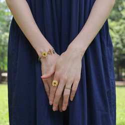 小號向日葵戒指，防過敏，手術不鏽鋼：戒指，向日葵，生日禮物，夏季 第8張的照片