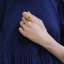 小號向日葵戒指，防過敏，手術不鏽鋼：戒指，向日葵，生日禮物，夏季 第5張的照片