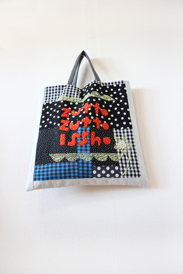 肩字刺繡手提包「zutto zutto issho dot」再次上架 第5張的照片