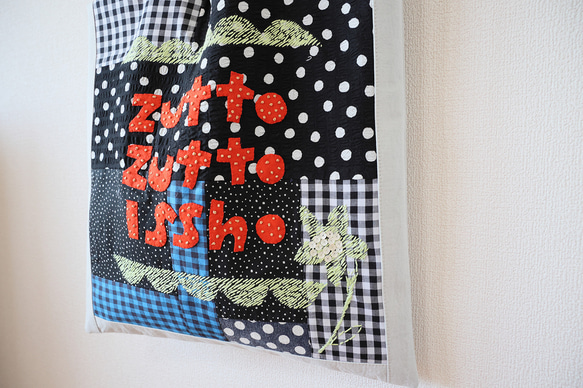 肩字刺繡手提包「zutto zutto issho dot」再次上架 第4張的照片