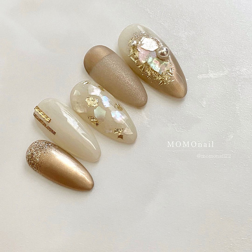 お客様完成品♡ ネックレス風 オーダーネイル ネイルチップ 0e29c37c2c6912a0c50dafc0e3ffc7