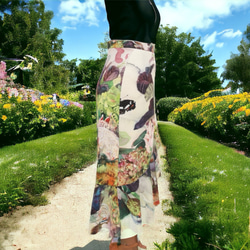 【受注生産】XXS〜XXL　キングプロディアと夏の花　フラウンススカート　 10枚目の画像