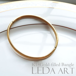 K18Gold-filled Simple Bangle 完璧な磨き仕上げの美しい輝き！　K18GFシンプル・バングル 1枚目の画像