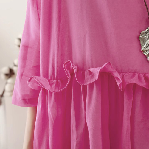 即納】ひらひらのフリルが大人の可愛さを作る♪サイドポケット付き