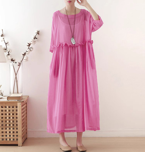 即納】ひらひらのフリルが大人の可愛さを作る♪サイドポケット付き