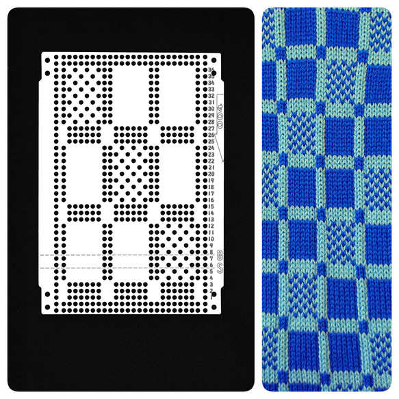 パンチカード【編み機用】 ブラザー/シルバー共用 スクエア【004