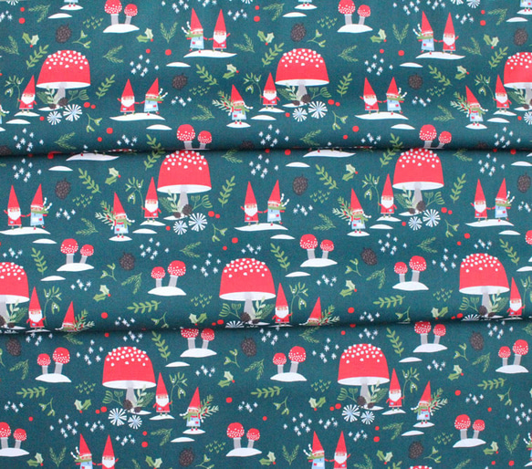 カットクロス Paintbrush Studio Fabrics Gnome Noel Gnome Village GR 6枚目の画像