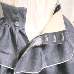 【デニム】3段フリルハイウエストスカート　　　SKT-0002DN 8枚目の画像