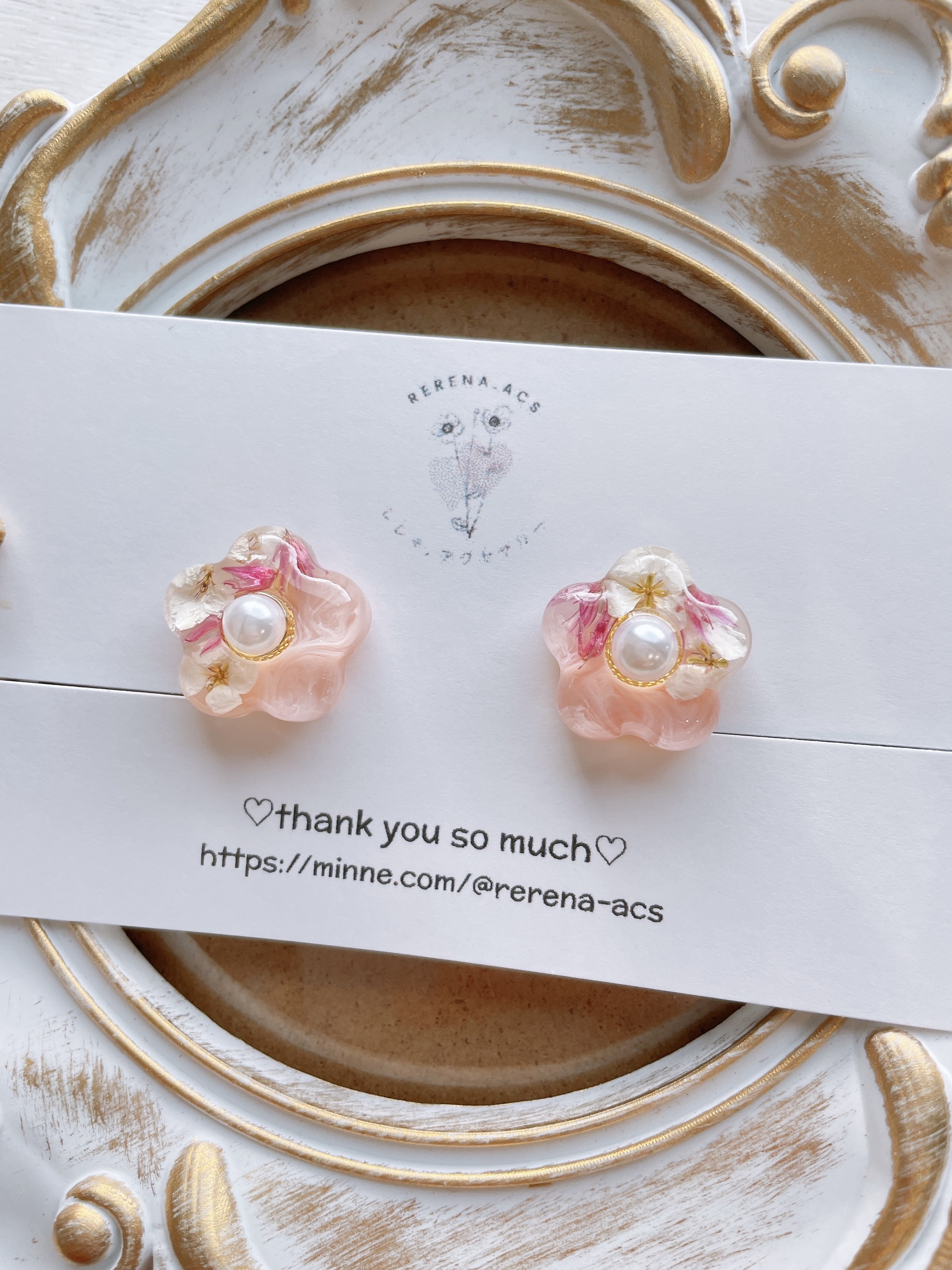 ちょこんとお花 花 お花 フラワー レジン レジンアクセサリー