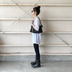 引き手の色が選べるZIP BAG　M (long)  ２色展開ブラック、チャコールグレー　弱撥水加工ナイロン 12枚目の画像