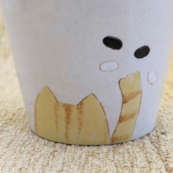 「碁石と猫」フリーカップ　　囲碁　陶器 2枚目の画像