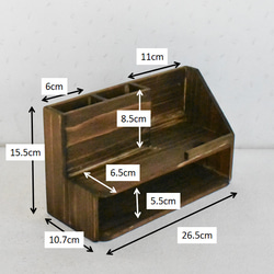 木製　スマホスタンド　メガネ置き　ペン・メモスタンド 10枚目の画像