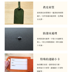 【KOPER】手工皮革-旅行吊牌 橄欖綠 (MIT台灣製造) 第7張的照片