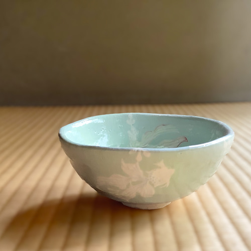 楽入印◇「金魚」平茶碗◇楽焼 茶道具 手描き 夏 茶碗・めし碗 楽入