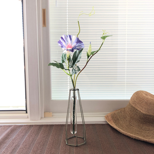 【限定品】 夏の風物詩 江戸風情「変化咲きあさがお」フェイクウォーターの 工芸品
