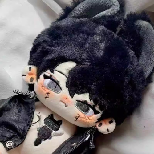 黒猫モデル20cmぬいぐるみ/ 手作りぬいぐるみ 20cm/ 換装可能