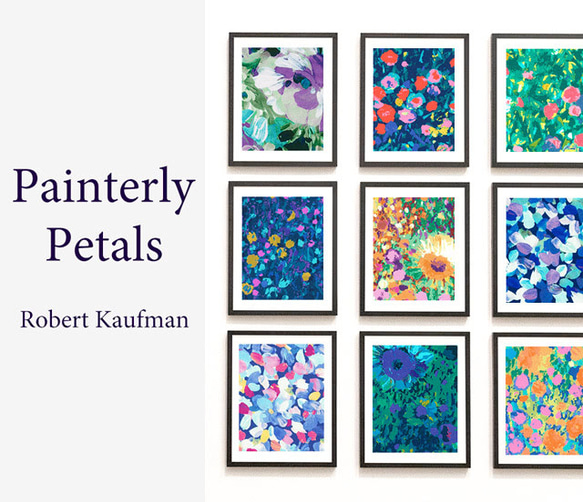 カットクロス Robert Kaufman Painterly Petals SRKD-19148-193 7枚目の画像