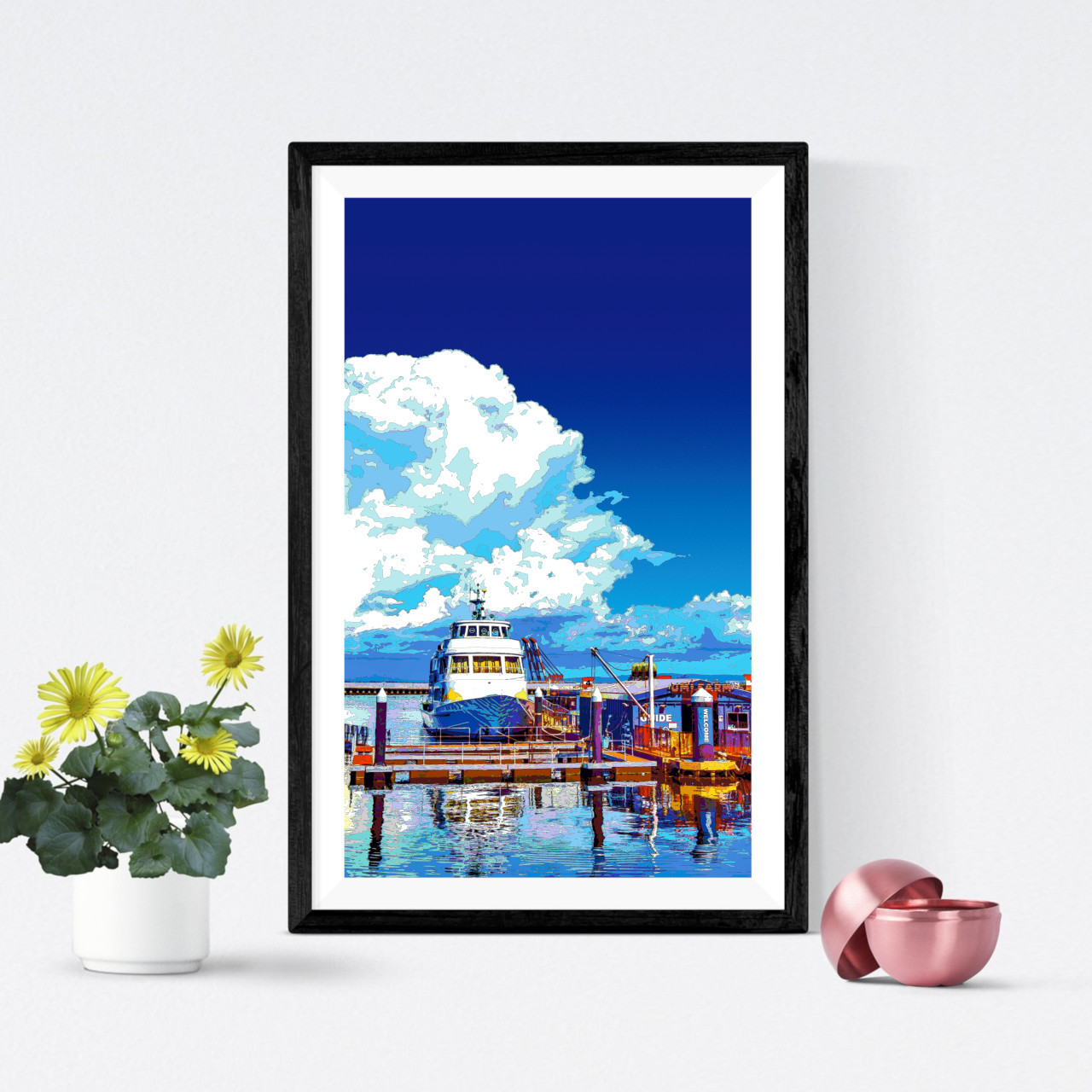 アートポスター】横浜 八景島のフェリー（作品No.515） 写真