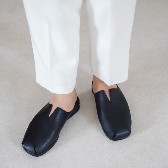 ゆったりスクエアサボ (CHILL) 靴 日本製 国産素材 【5～14日以内発送】 9枚目の画像