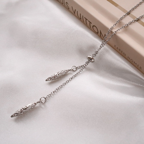 ラリエット Y 字 ネックレス スライド式 ロングネックレス/サージカル