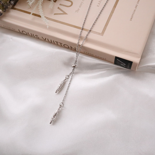 ラリエット Y 字 ネックレス スライド式 ロングネックレス/サージカル