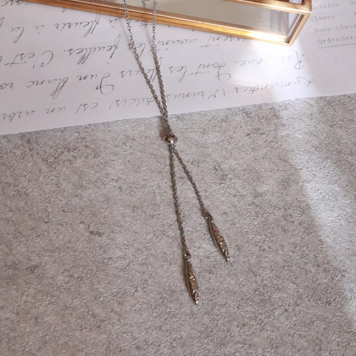 ラリエット Y 字 ネックレス スライド式 ロングネックレス/サージカル