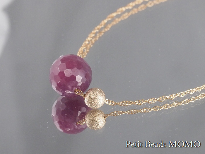 願いが叶う？勝利と恋愛の成就を呼ぶ？【素晴らしい輝き】レアな大粒ルビー＆水晶～14KGFネックレス～限定販売