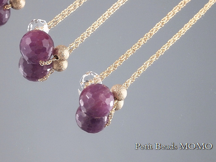 願いが叶う？勝利と恋愛の成就を呼ぶ？【素晴らしい輝き】レアな大粒ルビー＆水晶～14KGFネックレス～限定販売