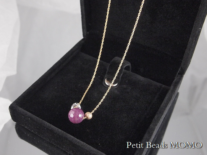 願いが叶う？勝利と恋愛の成就を呼ぶ？【素晴らしい輝き】レアな大粒ルビー＆水晶～14KGFネックレス～限定販売