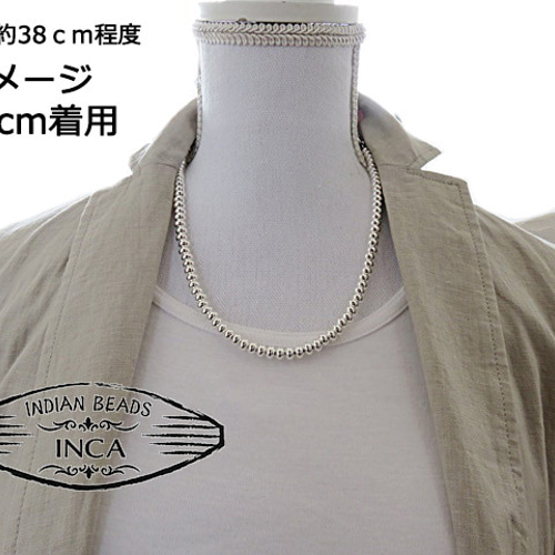 ナバホパール ロンデル ビーズネックレス ナバホ シルバー925