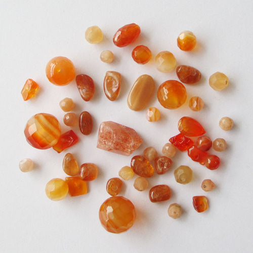 天然石 カラーアソートパック オレンジ系 セットH（ai-0710） 天然石