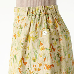 コットンリネン　花柄　ダブルガーゼ　スカート 5枚目の画像