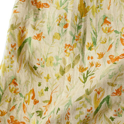 コットンリネン　花柄　ダブルガーゼ　スカート 10枚目の画像