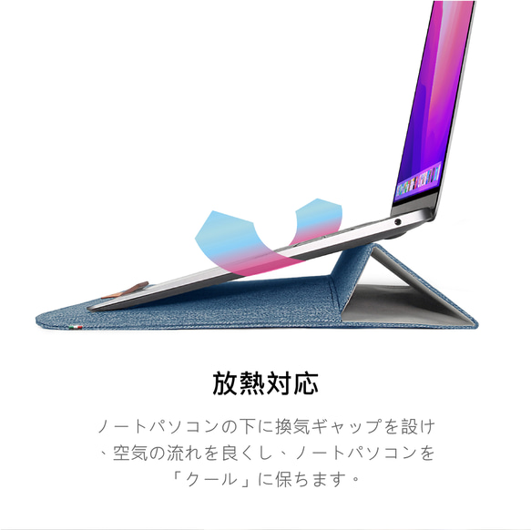 COZI-Stand Sleeve13"/14"纖薄支架電腦包 筆電包 保護套-13~14吋M1-M3 MacBooks 第11張的照片