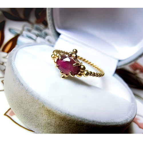 ルビー アンティーク風粒金リング 指輪・リング Luciole Serpette 通販