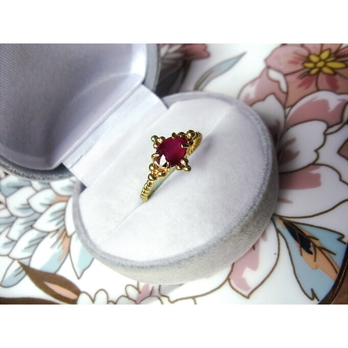 遺品整理 指輪 ルビー風 18K K18ネックレス K18ルビーリング 遺品整理 - メルカリ