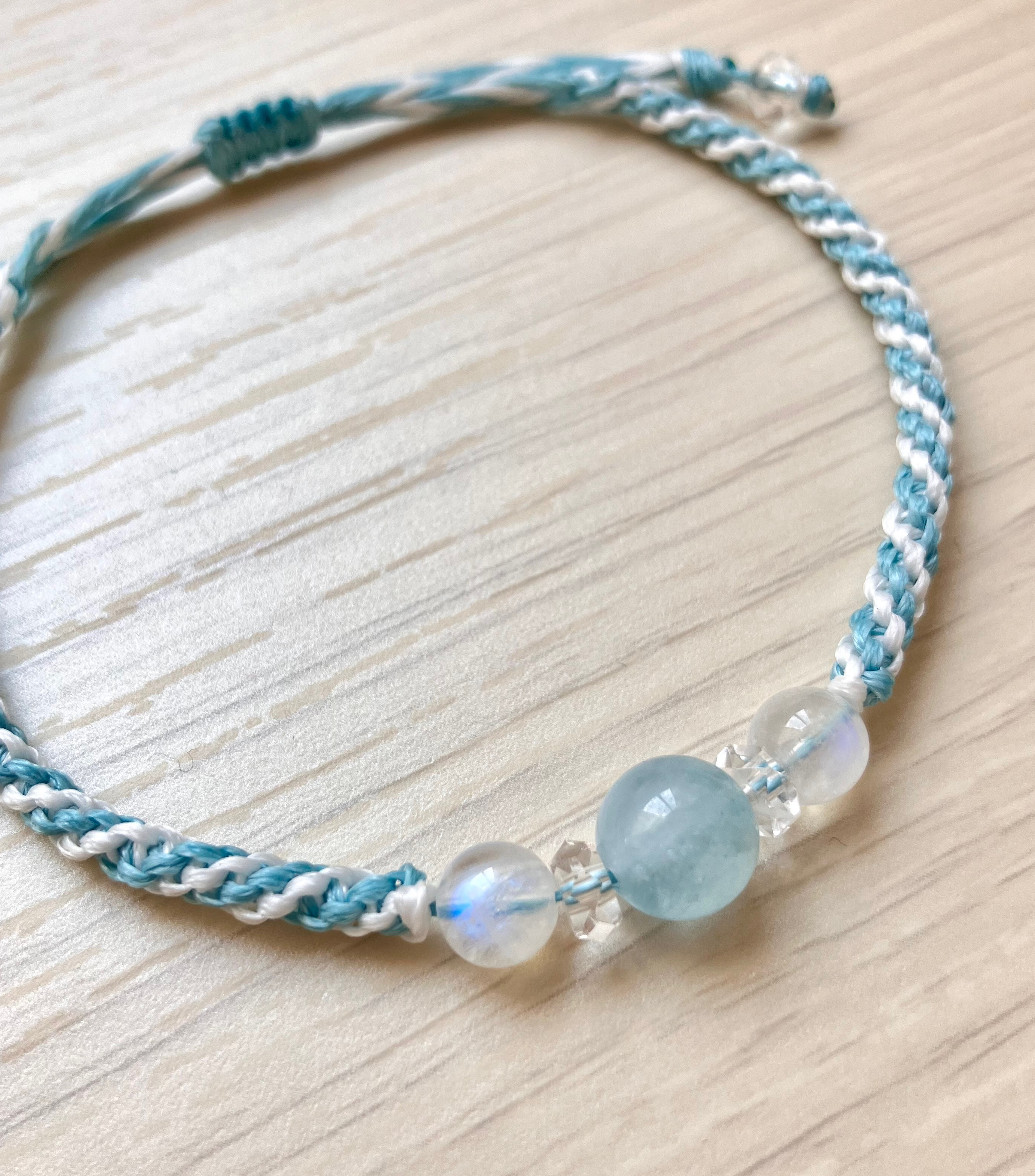 月末までセール　アクアマリンサンストーン　ブレスレット アクアマリンサンストーン ブレスレット 001 / Thida Stone