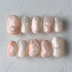 ねいるちっぷ N664 既成ネイルチップ24枚 ロングポイント グレー ラメ