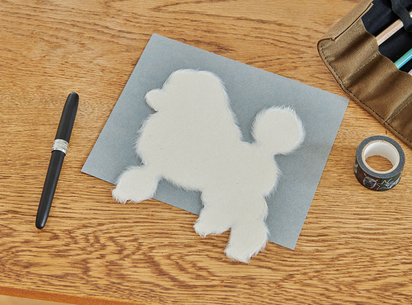 美濃和紙で犬の毛並みを表現／グリーティングカード Washi犬 3枚目の画像