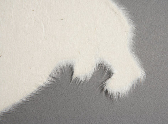 美濃和紙で犬の毛並みを表現／グリーティングカード Washi犬 8枚目の画像