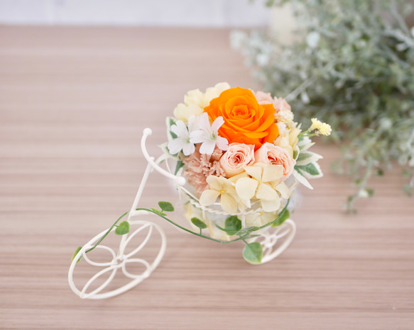 31】なごみ☘️車輪フラワーリース(20cm)☘️フラワーアレンジメント フラワーリース - K's flower novo